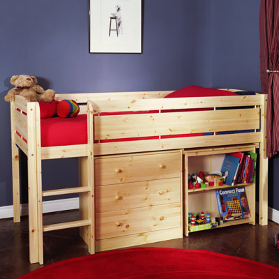 Canwood Furniture Whistler Junior Twin Low Loft Bed with Built-In Ladder