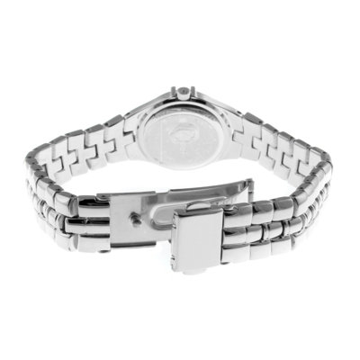 Peugeot Women's Round Swarovski Watch with Crystal Bracelet in Silver Tone