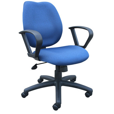 Boss Office Products Ratchet Mid-Back Molded Foam Task Chair with Adjustable Arms