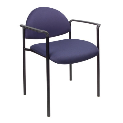 Boss Office Products Contemporary Style Stackable Chair with Arms