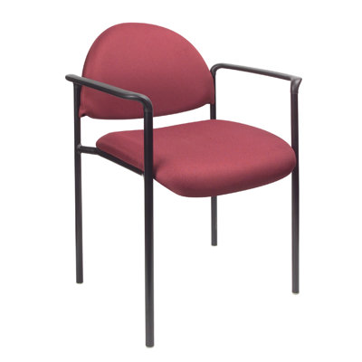 Boss Office Products Contemporary Style Stackable Chair with Arms