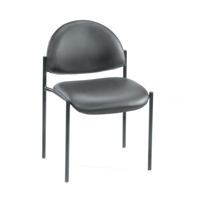 Boss Office Products Contemporary Armless Fabric Stackable Chair