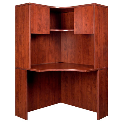 Boss Office Products Corner Table with Hutch