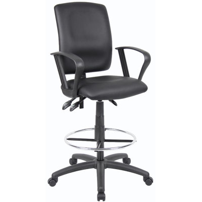 Boss Office Products Height Adjustable Drafting Stool with Footring