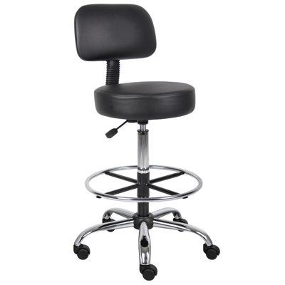 Boss Office Products Height Adjustable Drafting Stool with Footring
