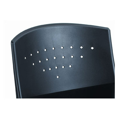 Boss Office Products Fully Assembled Black Plastic Stack Chair (Set of 2)