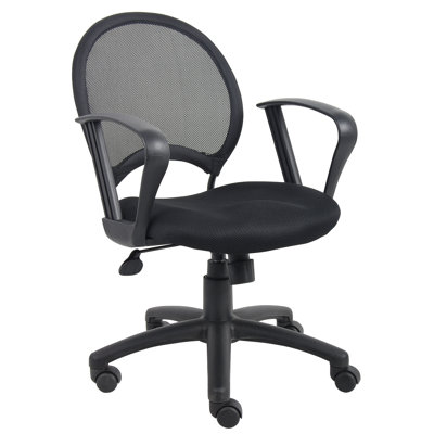 Boss Office Products Height Adjustable Mesh Chair with Casters