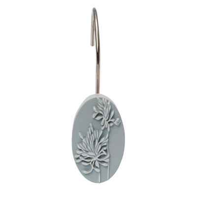 Carnation Home Fashions Cologne Shower Curtain Hooks (Set of 12)