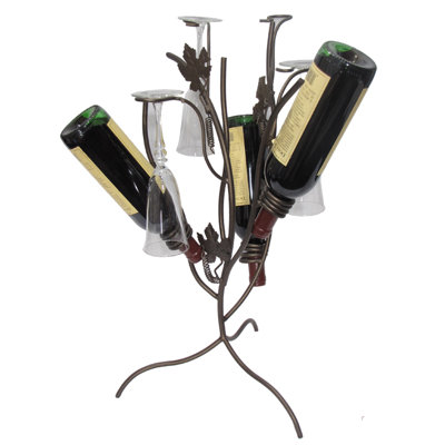 Metrotex Designs Stem Tree 3 Bottle Tabletop Wine Rack