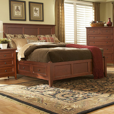 Simply Shaker Storage Panel Bed by Mastercraft Collections -image