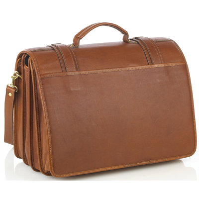 Aston Leather Quad Compartment Briefcase