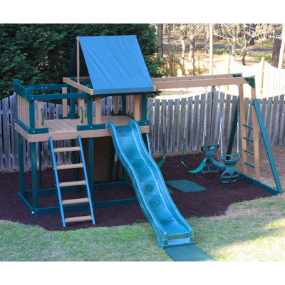Kidwise Congo Monkey Playsystem #1 with Swing Beam in Green / Brown