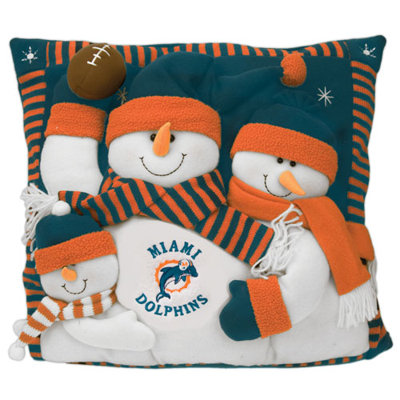 SC Sports NFL 18" Snowman Family Pillow