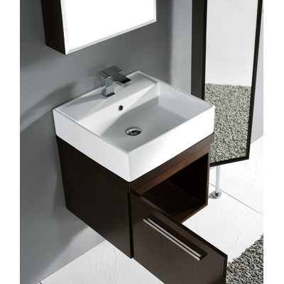 Madeli Arezzo 20" Wall Mounted Bathroom Vanity Set in Walnut