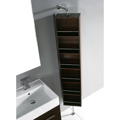 Madeli Arezzo 20" Wall Mounted Bathroom Vanity Set in Walnut