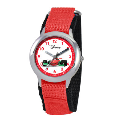 Kid's Cars Time Teacher Velcro Watch in Red