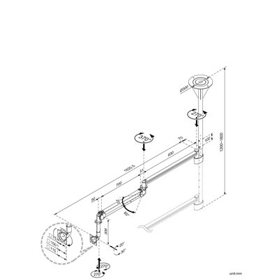 Cotytech Long Reach LCD Ceiling Mount