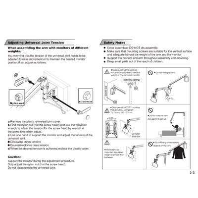 Cotytech Long Reach LCD Ceiling Mount (for flat panel 2.2 lbs to 13.2 lbs)