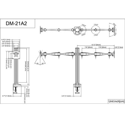 Cotytech Dual Monitor Desktop Mount Dual Swing Arm