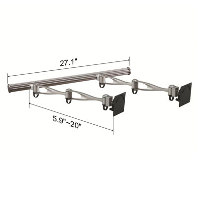 Cotytech Wall Mount for Two Monitors Double Arm