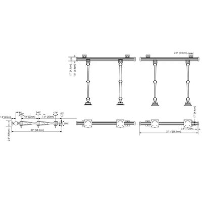 Cotytech Wall Mount for Four Monitors Double Arm
