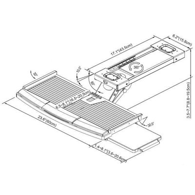 Cotytech Fully Adjustable Keyboard Mouse Tray Ball Bearing