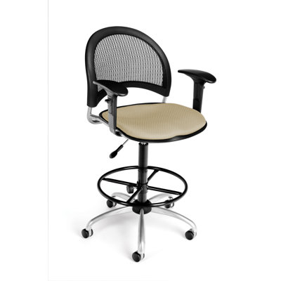 OFM Height Adjustable Swivel Stool with Gas Lift