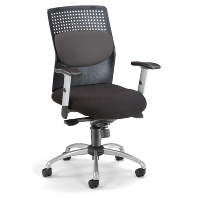 OFM AirFlo Back Series Executive Chair with Brushed Metal Accents