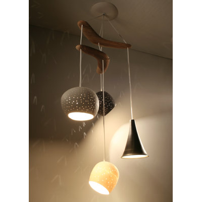 Lightexture Claylight Boomerang Four Pendant Chandelier