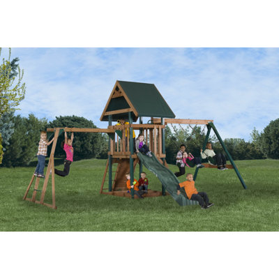Backyard Play Systems Wood Boulder Creek Swing Set