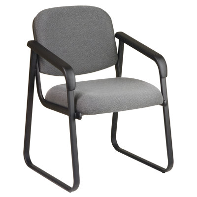 Office Star Products Deluxe Sled Base Guest Arm Chair with Shell Back