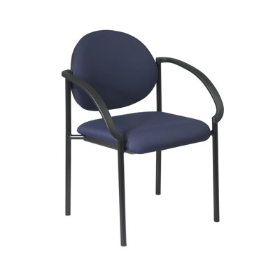 Office Star Products Stack Chair with Arms and Black Frame Quote   (special order)