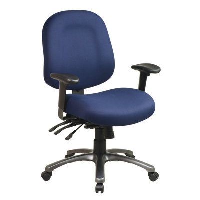Office Star Products Mid-Back Office Chair with Seat Slider