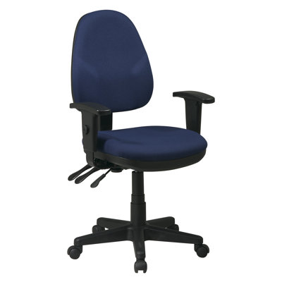 Office Star Products Mid-Back Dual Function Ergonomic Office Chair with Adjustable Arms
