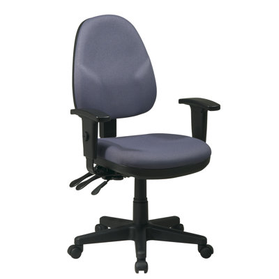 Office Star Products Mid-Back Dual Function Ergonomic Office Chair with Adjustable Arms