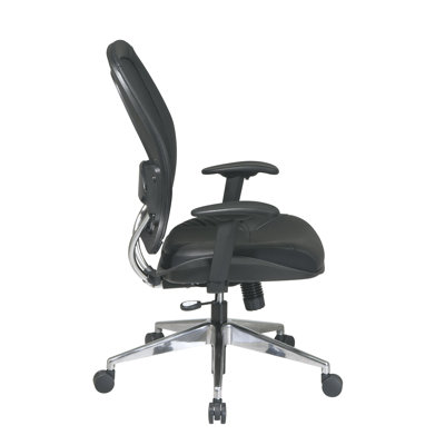 Office Star Products Professional High-Back Leather Air Grid Back Managerial Chair