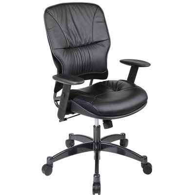 Office Star Products SPACE Leather Managerial Chair with Arms