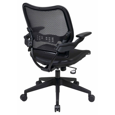 Office Star Products Air Grid Seat and Back Space Seating Deluxe Office Chair with Cantilever Arms