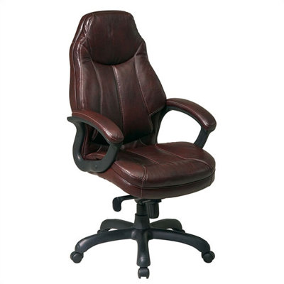 Office Star Products High Black Leather Deluxe Oversized Executive Chair