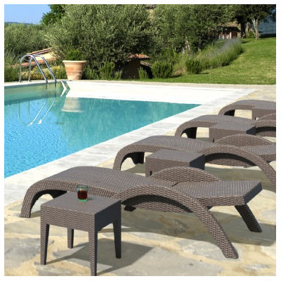 Compamia Miami Resin Wickerlook Chaise Lounge