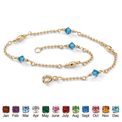 Palm Beach Jewelry Birthstone Beaded Ankle Bracelet