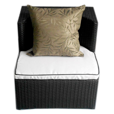 Deeco Geo-Cube All Weather Wicker Lounge Seating Group with Cushions