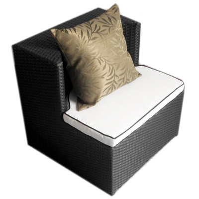 Deeco Geo-Cube All Weather Wicker Lounge Seating Group with Cushions