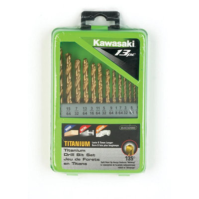 Kawasaki 13 Piece Titanium Drill Bit Set