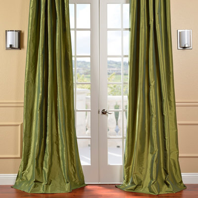 Half Price Drapes Faux Solid Taffeta Drape