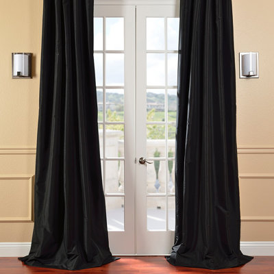 Half Price Drapes Faux Solid Taffeta Drape