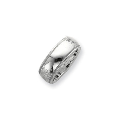 Sterling Silver Millgrain Comfort Fit Band Ring