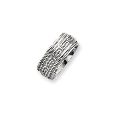 Mens Sterling Silver Inner Channel Spinning Band Ring
