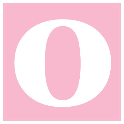 Avalisa Letter - Lower Case 'o' Stretched Wall Art
