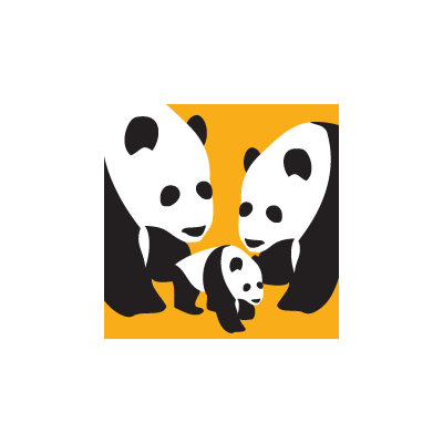 Avalisa Animal - Three Pandas Stretched Wall Art